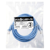 サンワダイレクト LANケーブル 3m （ブルー・1000BASE-T・より線） 500-LAN003BL 1個（直送品）