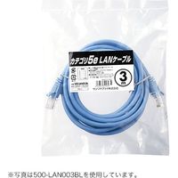 サンワダイレクト LANケーブル 5m （ブルー・1000BASE-T・より線） 500-LAN004BL 1個（直送品）