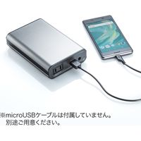 サンワダイレクト AC出力対応モバイルバッテリー 700-BTL025N 1個（直送品）
