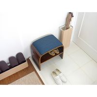 宮武製作所 曲げ木玄関チェア ブルー BCW-500_BL 1脚（直送品）