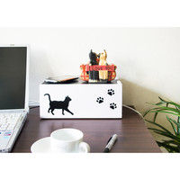 宮武製作所 猫のケーブルBOX 小 幅250×奥行150×高さ110mm CTB-151C 1個（直送品）