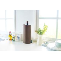 宮武製作所 木転写キッチンペーパースタンドTEER（ティール） ブラウン 幅130×奥行130×高さ305mm KP-400M_BR 1個（直送品）