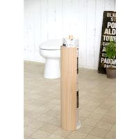 宮武製作所 木転写トイレットペーパースタンドTEER（ティール） ナチュラル 幅130×奥行130×高さ620mm TP-300M_NT 1個（直送品）