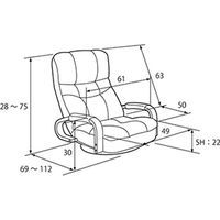 宮武製作所 ヘッドサポート座椅子 ダークブラウン YS-S1495_DBR 1脚（直送品）