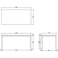 【車上渡し】アール・エフ・ヤマカワ ミーティングテーブル 幅1500×奥行750×高さ700mm ダーク RFMT-1575ES28 1台（直送品）
