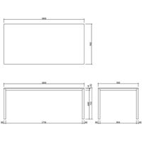 【車上渡し】アール・エフ・ヤマカワ ミーティングテーブル 幅1800×奥行900×高さ700mm ダーク RFMT-1890ES28 1台（直送品）
