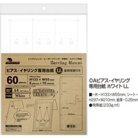 ササガワ 【OW】OA対応ピアス・イヤリング専用台紙 ホワイト LL 44-7641 1冊(10シート袋入(1シー