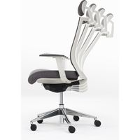 【軒先渡し】オリバー オフィスチェア ヘッドレストあり ブラック/ライトブルー S・CN-70・H・AC・PH・CF-09E 1脚（直送品）