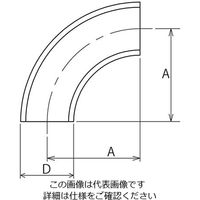 コンサス ミニヘルール継手 溶接ミニエルボ 8A EL-WS3-8A 1個 3-8306-01（直送品）