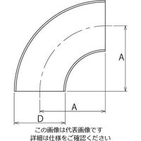 コンサス ヘルール継手 溶接エルボ 1S EL-WS1-1S 1個 3-8352-01（直送品）