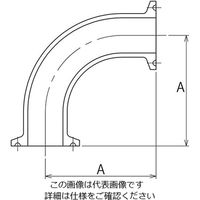 コンサス ミニヘルール継手 ミニヘルールエルボ 10A EL-FS3-10A 1個 3-8354-02（直送品）