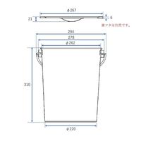 アズワン ステンレスバケツ8003用フタ 3-8928-12 1個（直送品）