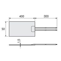 エスコ 50x400mm/120W シリコンラバーヒーター EA896HA-17 1個（直送品）