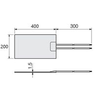 エスコ 200x400mm/480W シリコンラバーヒーター EA896HA-44 1個（直送品）