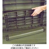 エスコ 1200x450x 515mm/2段 プラスチック棚(OD色) EA976AL-42 1組(1個)（直送品）