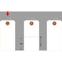 ササガワ 荷札 B松 白無地 三穴 25-138 1セット(1000枚箱入:5