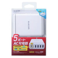 エレコム スマートフォン・タブレット用AC充電器/USB-A4ポート(おまか MPA-ACD02WH 1個