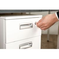 【軒先渡し】Y2K D450デスク用ワゴン ホワイト 300×410×606mm WD-3LP-WH 1台（直送品）