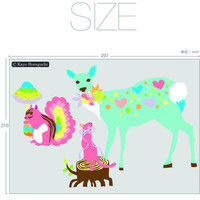 東京ステッカー ウォールステッカー ホラグチカヨ「スイートレインAー1」SS TSー0063ーASSー1 （直送品）