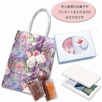 【ケース販売】HEIKO 紙袋 スムースバッグ 18-07 ホワイトローズ 003156229 1ケース(25枚入×12袋)（直送品）