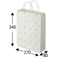 シモジマ 25チャームバッグ MS1 斜線リボン 003276861 1セット(1袋(50枚)×4)