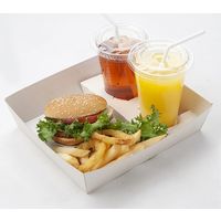 【ケース販売】HEIKO エコパームボックス ランチトレー ホルダー付 無地 004247801 1ケース(20枚入×8袋)（直送品）