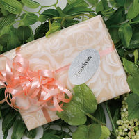 シモジマ ギフトシール オーバル サンキュー銀 007161622 1セット（36片入×10）（直送品）