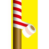 シモジマ シモジマ 紅白ポリテープ 80 007275510 1セット（5巻）（直送品）