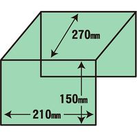 シモジマ アクリルディスプレイ コの字型3面270X210 007306208 1セット(4個)
