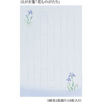 あかしや はがき箋「花ものがたり」 AO-01L 1セット(5セット)（直送品）