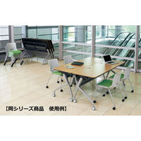 【組立設置付】プラス ルアルコ 会議テーブル 幕板なし・配線孔なし 幅2100×奥行600×高さ720mm ホワイトメープル XT-720 1台（直送品）