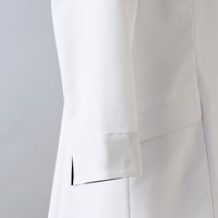 住商モンブラン ドクターコート レディス 7分袖 ホワイト×ネイビー M 71-139 1枚　白衣　ドクターコート