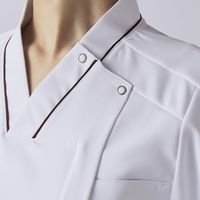 住商モンブラン スクラブ レディス 半袖 白×ワイン 7L 73-2106 1枚　スクラブ（直送品）