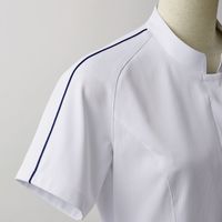 住商モンブラン ジャケット レディス 半袖 白×ブルー LL JU802-13（直送品）