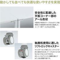 【組立設置込】イトーキ オフィス デスク パーソナルテーブル角型（キャスター脚）配線口タイプ幅1200×奥行600×高さ720mm 1台（直送品）