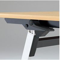 【組立設置込】イトーキ 折りたたみテーブル 天板抗菌 スチール幕板付タイプ（棚付） 幅1500×奥行450×高さ720mm 1台（直送品）