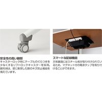 【組立設置込】イトーキ 会議テーブル ソレイユ アップル型 フルスペック ホワイト×ホワイト 幅1050×奥行1010×高さ1000mm 1台（直送品）