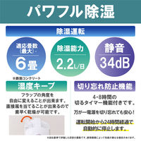 アイリスオーヤマ 衣類乾燥除湿機 (デシカント式)  6畳 除湿能力2.2L/日 コンパクト ブルー IJD-H20-A １台