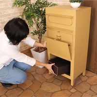 【軒先渡し】ヤマソロ カレブ ラージスタンドポスト 幅400×奥行335×高さ900mm マスタード 73-816 1台（直送品）