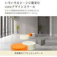 ネットフォース カラ ロビーチェア ロースツールS丸形アイボリー 2台 三日月形 オレンジ 1台 ちょうちょ形 グレー 1台幅670mm1セット4台入（直送品）