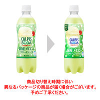 アサヒ飲料 カルピスソーダ 国産メロンのクリームソーダ ＰＥＴ 500ml 1セット（48本）