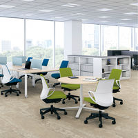 【組立設置込】コクヨ オフィスチェア ピコラ ローバック フローリング用 ホワイト×プルシアンブルー 1脚（直送品）