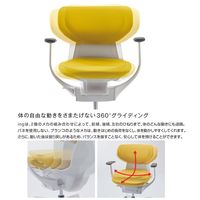 【組立設置込】コクヨ オフィスチェア イング クッション ラテラル T型肘 カーペット用 樹脂脚 ホワイト×アッシュピンク 1脚（直送品）