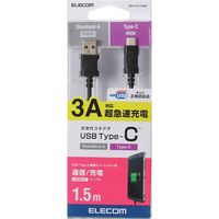 エレコム スマートフォン用USBケーブル/USB(A-C)/認証品/1.5m MPA-AC15NBK 1個（直送品）