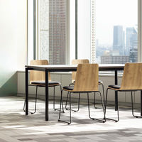 【組立設置込】コクヨ ミケット サークル脚 メッキ脚 背座PPシート 座パッド布 ディムグレー×ライトグレー 1脚（直送品）