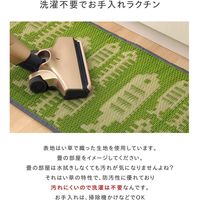 イケヒコ キッチンマット 国産い草 シンプル 滑りにくい加工 『プチブロック』 幅2700×奥行600mm マルチ  1枚（直送品）