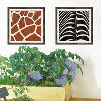 マッチングジャパン フチなし ラミあり フレームステッカー リアル動物『動物_29』 CO-9071-AS 1個(2枚セット)（直送品）