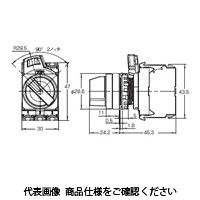 オムロン 非照光 2ノッチ セレクタスイッチ 黒 A22NSー2BLーNBAーG100ーNN 1セット(5個)（直送品）