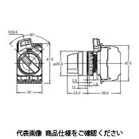 オムロン 照光 2ノッチ セレクタスイッチ 橙 透明橙 A22NWー2BLーTOAーP100ーOA 1セット(2個)（直送品）
