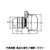 オムロン 照光 2ノッチ セレクタスイッチ 黄 透明黄 A22NWー2MLーTYAーP101ーYA 1セット(2個)（直送品）